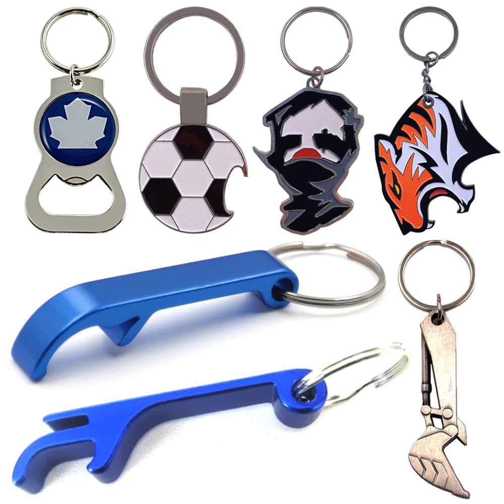Custom design shape logo metal bottle opener keychain
