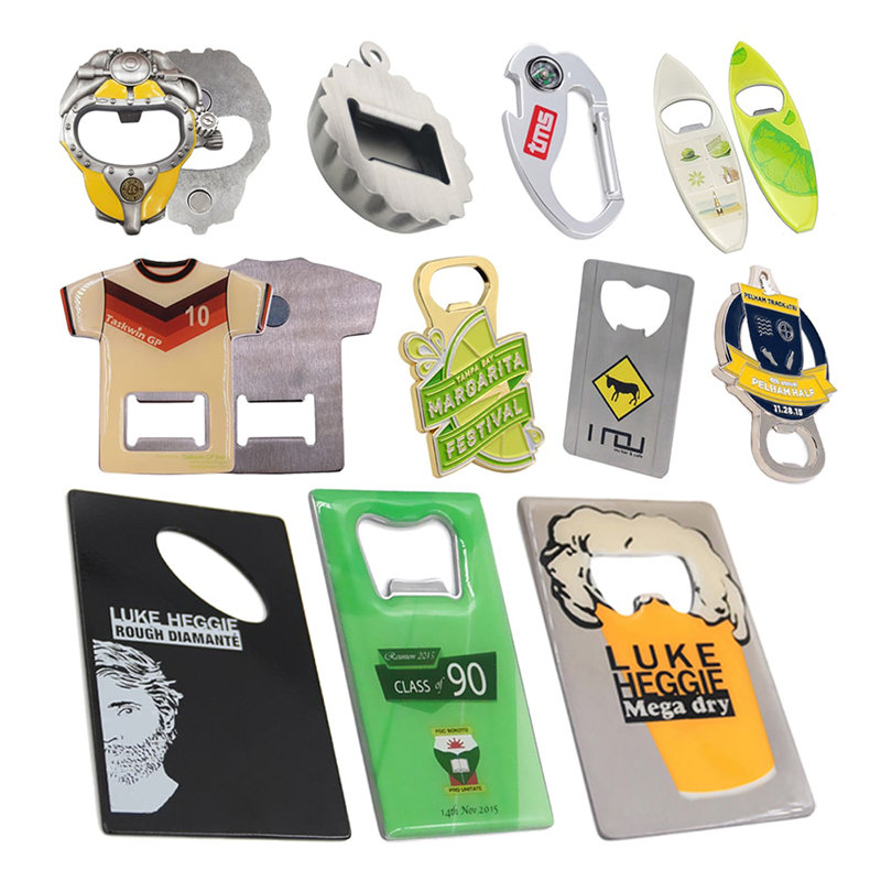 Customized sublimation magnet metal beer bottle openers